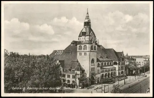 Ansichtskarte Leipzig Zoologischer Garten, Kongreßhalle 1953