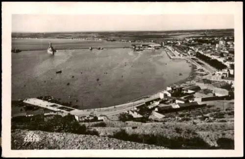 Postcard Arzew Hafenbucht mit Marinebasis 1950