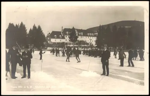Titisee-Neustadt Eisbahn auf dem Titisee vor dem Hotel Titisee 1932
