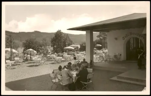 Ansichtskarte Titisee-Neustadt Café Brugger am Titisee mit Seeblick 1955