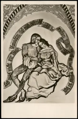 Dinkelsbühl Wandgemälde von Ernst Unbehauen im Deutschen Haus 1940