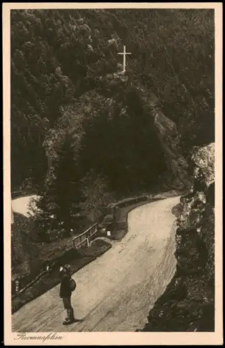 Ansichtskarte Hirschsprung-Breitnau Ravennafelsen im Höllental 1927