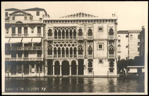 Venedig Venezia VENEZIA PA. CA DORO Gebäude-Ansicht Fotokarte 1920