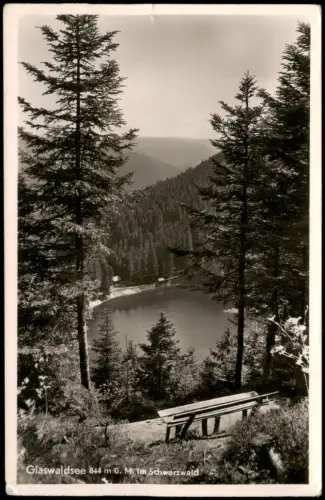Bad Rippoldsau Schapbach Umland-Ansicht Blick auf Glaswaldsee Schwarzwald 1957