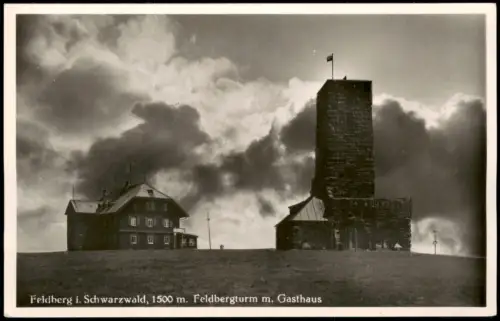 Feldberg (Schwarzwald) Feldberg i. Schwarzwald, Feldbergturm m. Gasthaus 1955