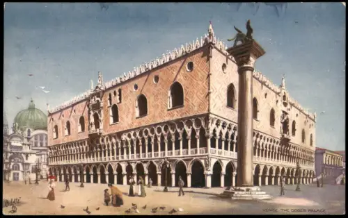Cartolina Venedig Venezia Venice The Doge's Palace Dogen Palast 1907