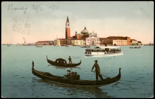 Cartolina Venedig Venezia Isola San Giorgio Venedig Fernansicht 1928