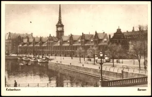 Postcard Kopenhagen København Börse (Børsen) 1915