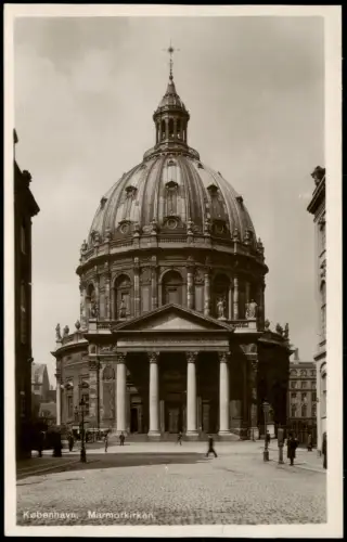 Postcard Kopenhagen København Marmorkirche (Frederikskirche) 1930