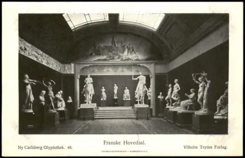 Kopenhagen København Ny Carlsberg Glyptothek, Franske Hovedsal 1905