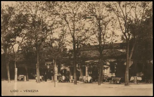 Cartolina Venedig Venezia Lido di Venezia, Ristorante al Teatro 1924