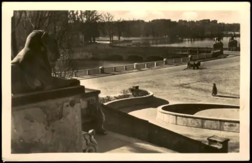 Schwerin Blick vom Schweriner Schloss auf die Schlossbrücke 1953