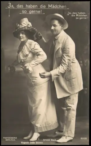 Ansichtskarte  Schauspieler Arnold Rieck und Eugenie Della Donna 1912