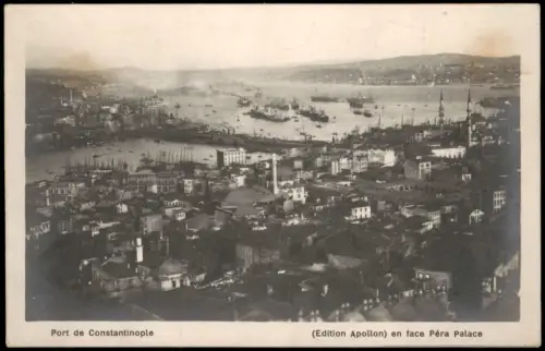 Postcard Istanbul Port de Constantinople, Hafen Panorama-Ansicht 1910