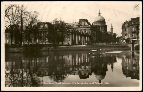 Ansichtskarte Potsdam Stadtschloss, Nikolaikirche und Palast-Hotel 1928