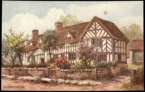 Postcard Wilmcote Mary Arden's House, Wilmcote 1930