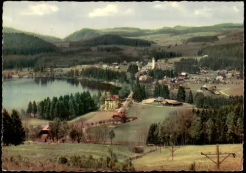 Ansichtskarte Titisee-Neustadt Ortsansicht Panorama mit Feldberg 1957