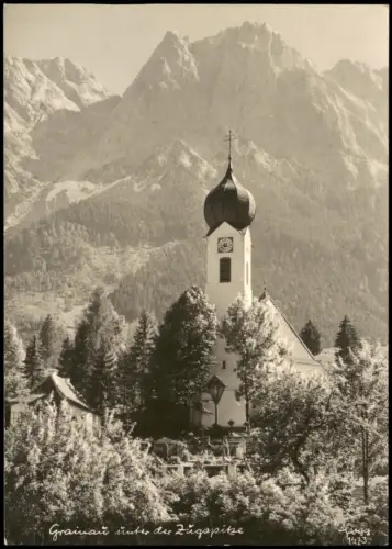 Ansichtskarte Grainau Ortsansicht (Popp-Karte Handabzug) 1960