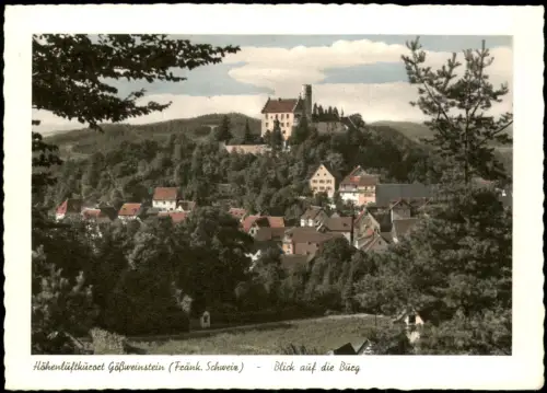 Ansichtskarte Gößweinstein Blick auf die Burg Gößweinstein 1955