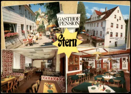 Ansichtskarte Gößweinstein Gasthof Pension "STERN" (Mehrbildkarte) 1970