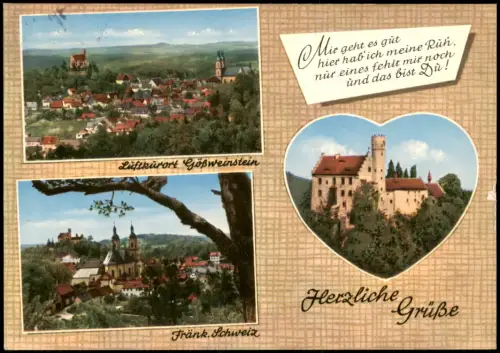 Ansichtskarte Gößweinstein Mehrbildkarte mit 3 Ortsansichten 1969