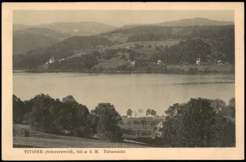 Titisee-Neustadt Umland-Ansicht TITISEE (Schwarzwald) Teilansicht 1922