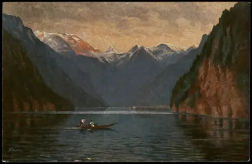 Ansichtskarte Schönau am Königssee Königssee Berg und See Partie 1910