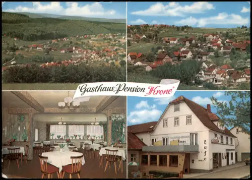 Weiten-Gesäß-Michelstadt Mehrbildkarte Ort   Gasthaus Pension Krone 1978