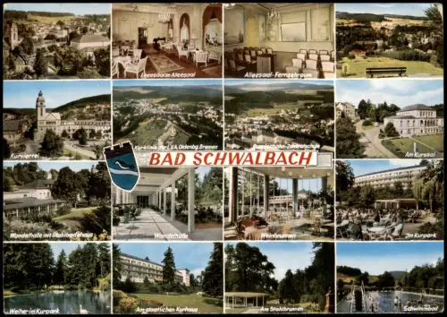 Bad Schwalbach Langenschwalbach Mehrbildkarte mit 16 Ortsansichten u.a. Schwimmbad 1975