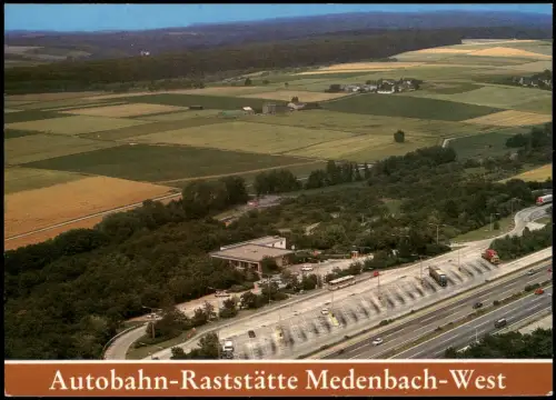 Ansichtskarte Medenbach-Wiesbaden Autobahn-Raststätte  Luftaufnahme 1985
