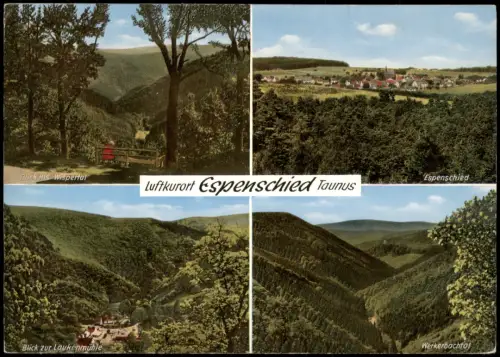 Espenschied (Lorch) Mehrbild-AK Espenschied Taunus Rheingau   Laukenmühle 1969