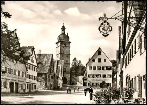 Ansichtskarte Dinkelsbühl Partie in der Segringerstraße 1960