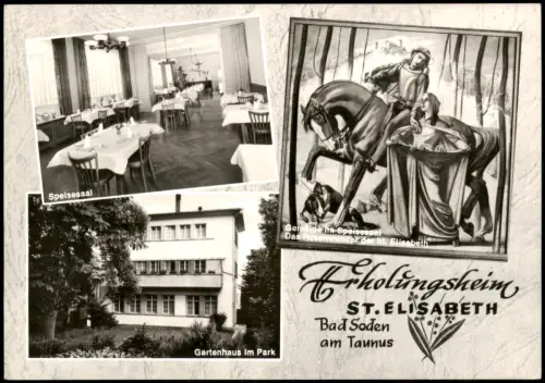 Bad Soden am Taunus Mehrbildkarte Erholungsheim St. Elisabeth 1975