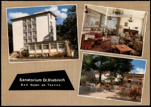 Bad Soden am Taunus Sanatorium Dr. Riebisch (Mehrbildkarte) 1970