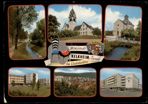 Kelkheim (Taunus) Mehrbild-AK Ortsansichten der Möbelstadt 1965