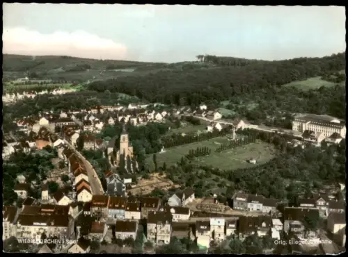 Wiebelskirchen-Neunkirchen (Saar) Wiebelskirchen v. Flugzeug aus Luftbild 1955