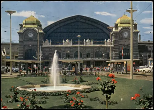 Ansichtskarte Basel Bundesbahnhof BALE Gare centrale 1965