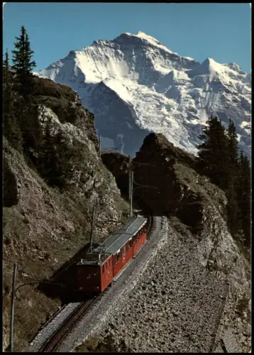 Ansichtskarte .Schweiz Schweizer Alpen Bergbahn Schynige Platte Jungfrau 1980