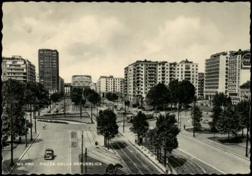 Cartolina Mailand Milano MILANO PIAZZA DELLA REPUBBLICA 1956