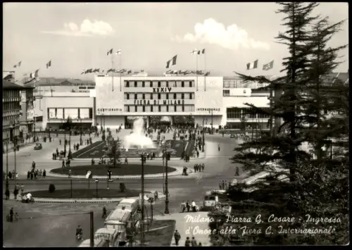Mailand Milano Piazza G. Cesare Ingressaa Onare alla Internazionale 1956