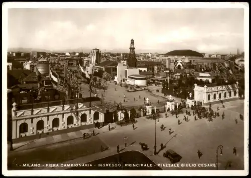 Mailand Milano FIERA CAMPIONARIA INGRESSO PRINCIPALE PIAZZALE GIULIO CESARE 1930
