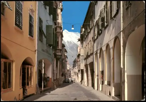 Cartolina Bozen Bolzano Laubengasse Merano Portici Lauben 1972