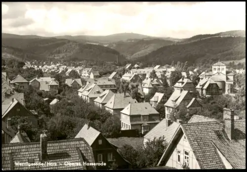 Hasserode-Wernigerode Panorama-Ansicht Oberes Hasserode zur DDR-Zeit 1982
