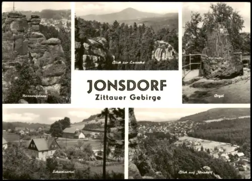 Jonsdorf DDR Mehrbild-AK Zittauer Gebirge Nonnenfelsen Schweizertal 1967