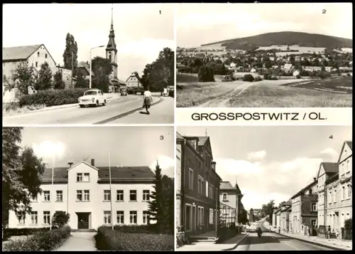 Großpostwitz Budestecy DDR Mehrbild-  Gemeinde, Hauptstrasse uvm. 1978