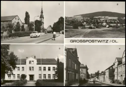 Großpostwitz Budestecy DDR Mehrbild-  Gemeinde, Hauptstrasse uvm. 1985