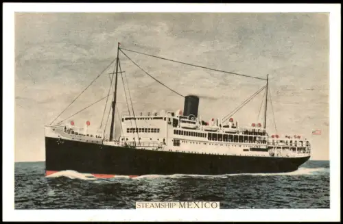 Ansichtskarte  Schiff Ship Steamship MEXICO (New York Cuba Mail Line) 1950