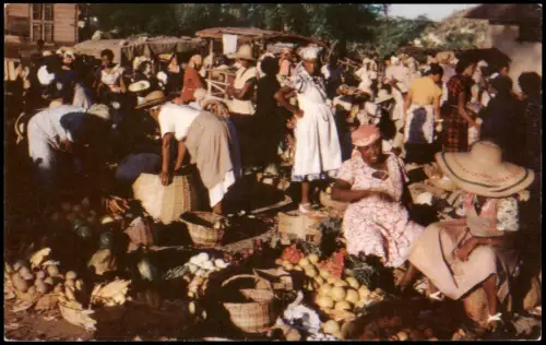 Jamaika  Jamaica Jamaica B.W.I. Market Scene Markt Jamaika Karibik 1960