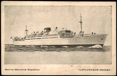 Marina Mercante Española Schiffsfoto Ship Explorador Iradier 1940