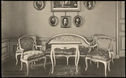 Ansichtskarte Weimar Blaues Zimmerim Wittums-Palais 1912